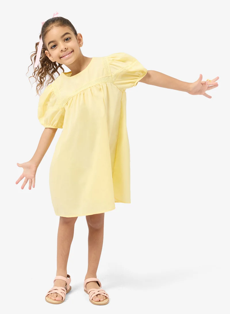 Pinata  Soft Yellow Lace Dress for Women | Best Price UAE